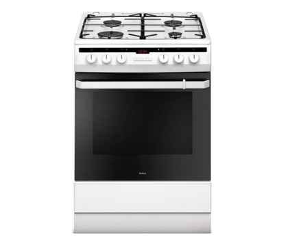 Kuchenka gazowo-elektryczna AMICA 618GEH3.33HZpTaN(W) Termoobieg, Czyszczenie Parowe, EasyClean, Szybkie Nagrzewanie, 60cm